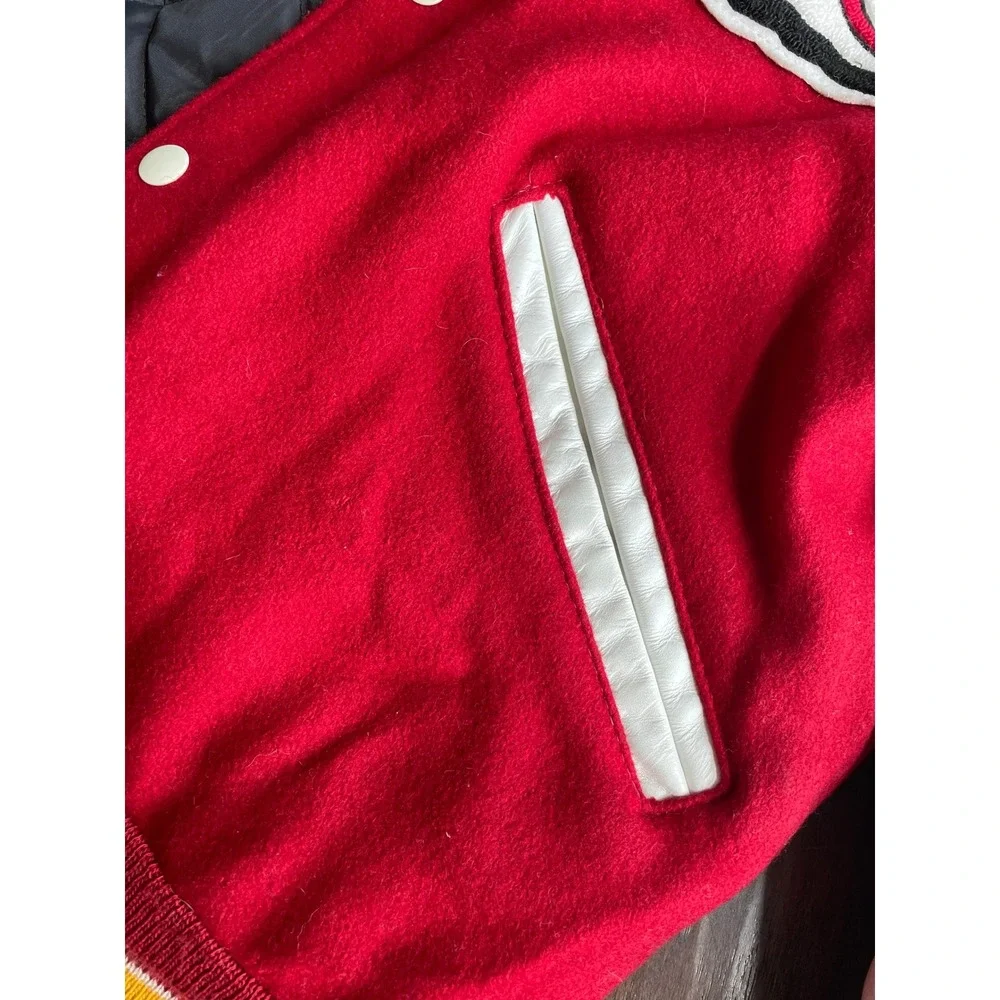 Vintage DeLONG Kansas City Chiefs Varsity Jacket NFL Wool Super Bowl Champs